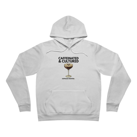 Caffeinated & Cultured Hoodie — Espresso Martini Graphic Pullover