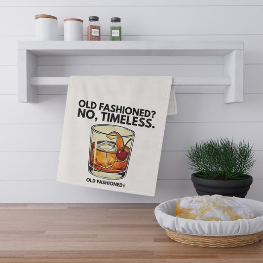Old Fashioned? No, Timeless. Tea Towel — Vintage Cocktail Kitchen Towel